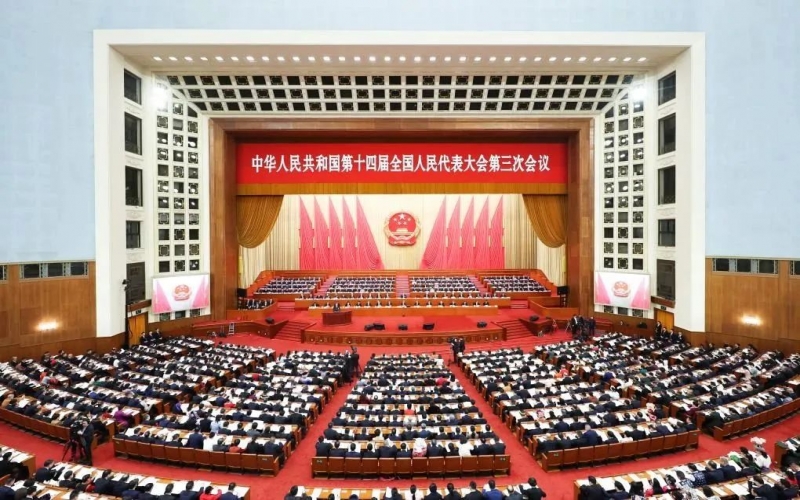 今年会jnh集团组织收听收看十四届全国人大三次会议开幕盛况